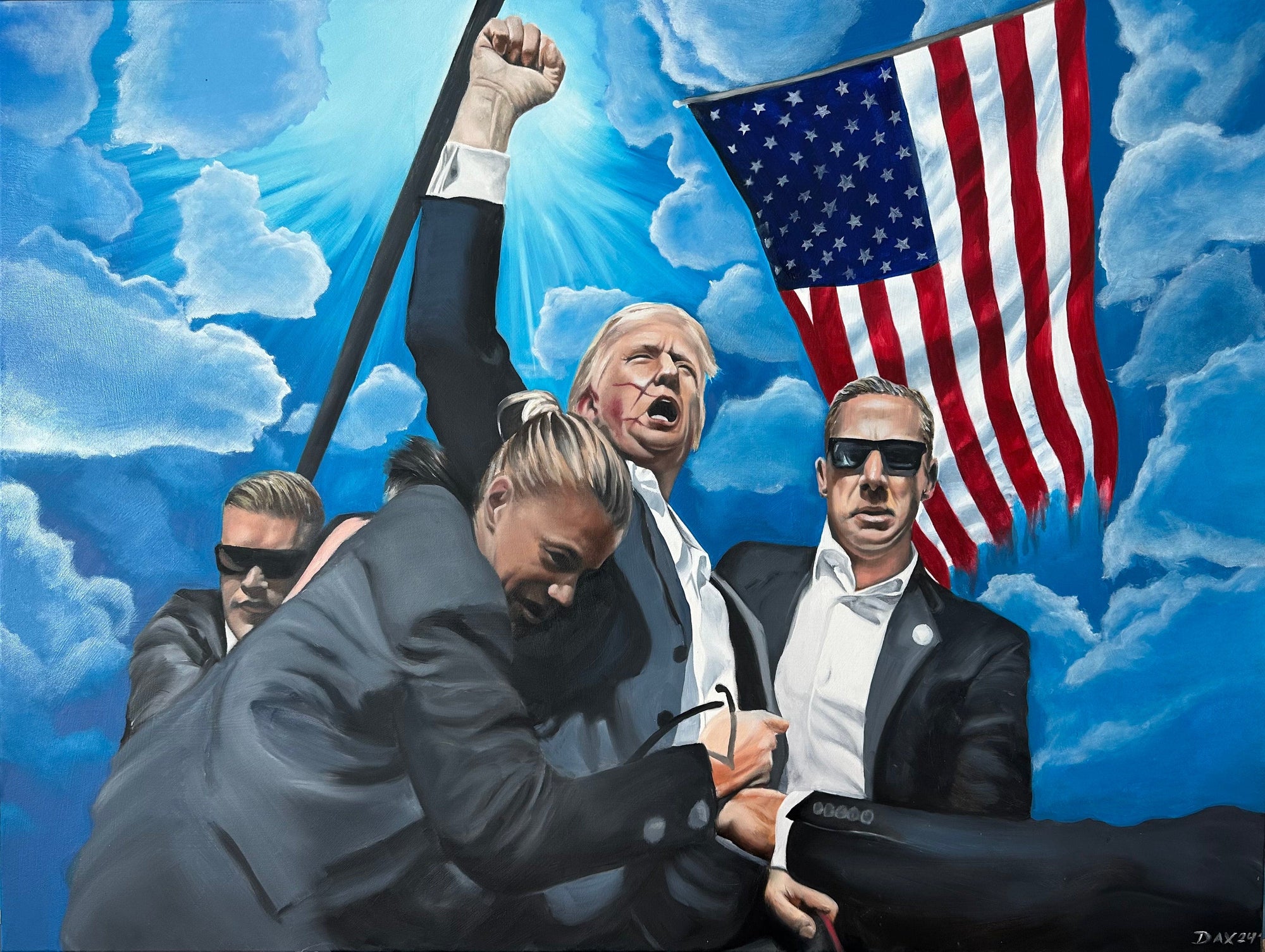 “United We Stand” Original 1/1 Hand Painted Oil on Canvas 36x48